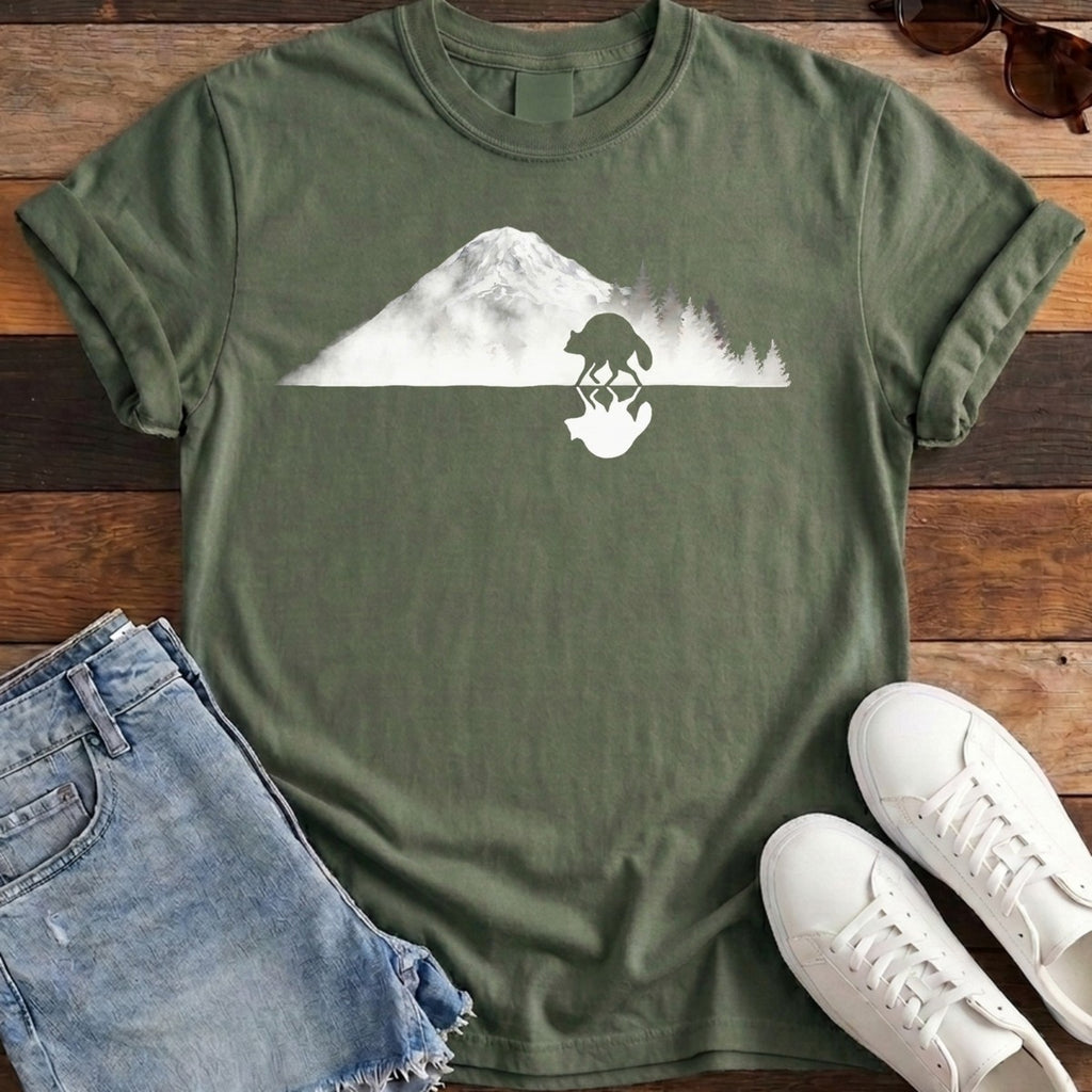 Mirrored Rainier Tee - Moss