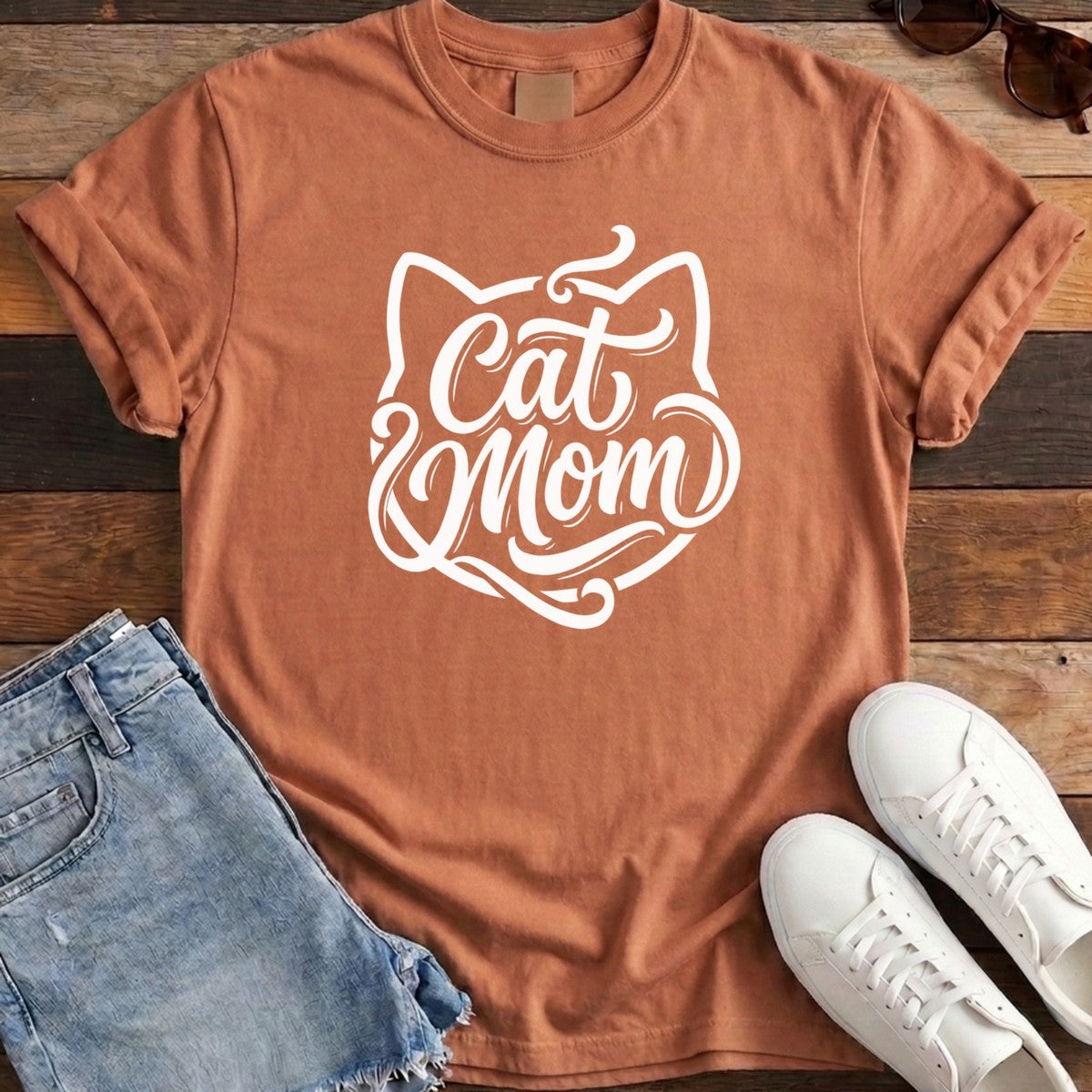 Cat Mom Classic Tee - Yam