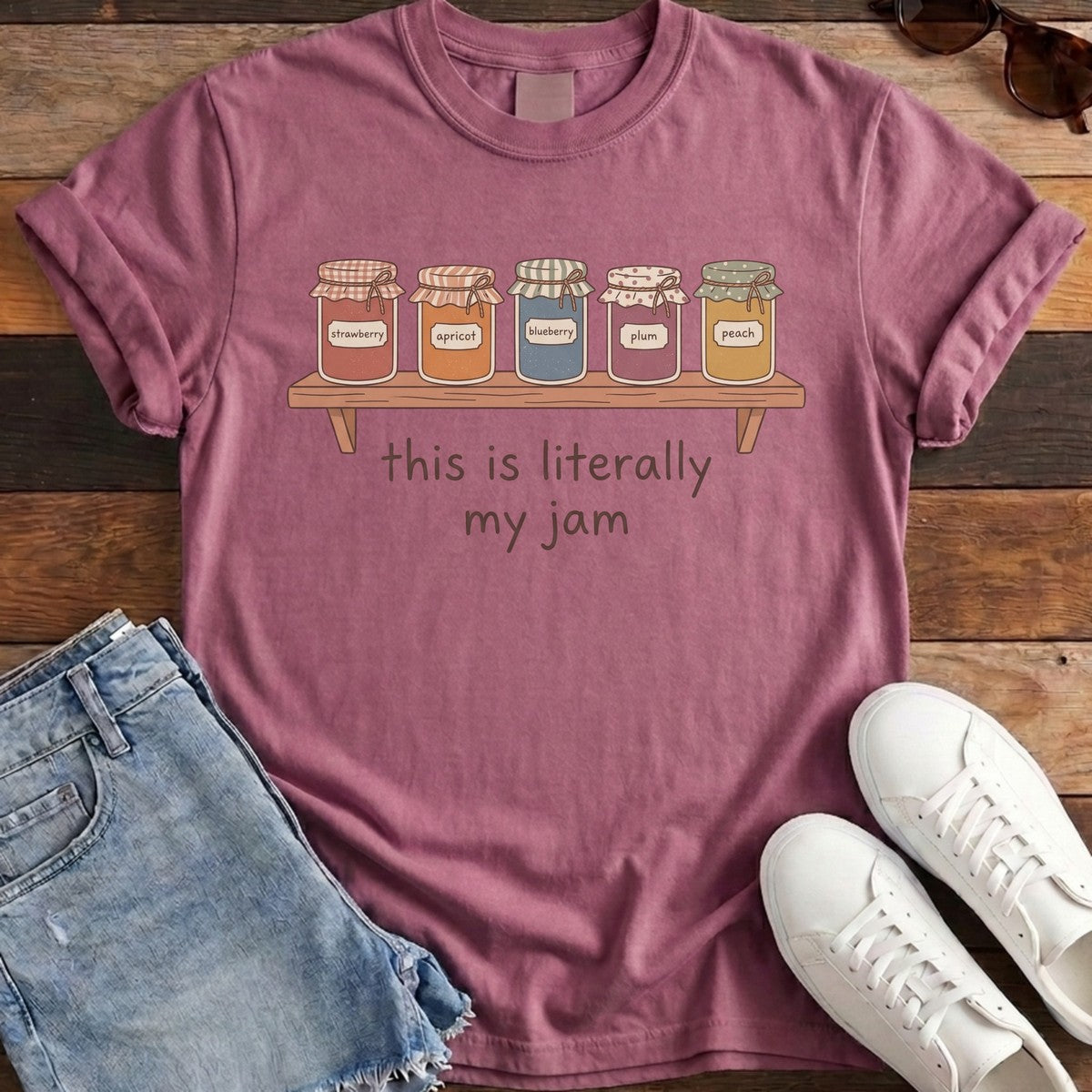 Literally My Jam Tee - Berry