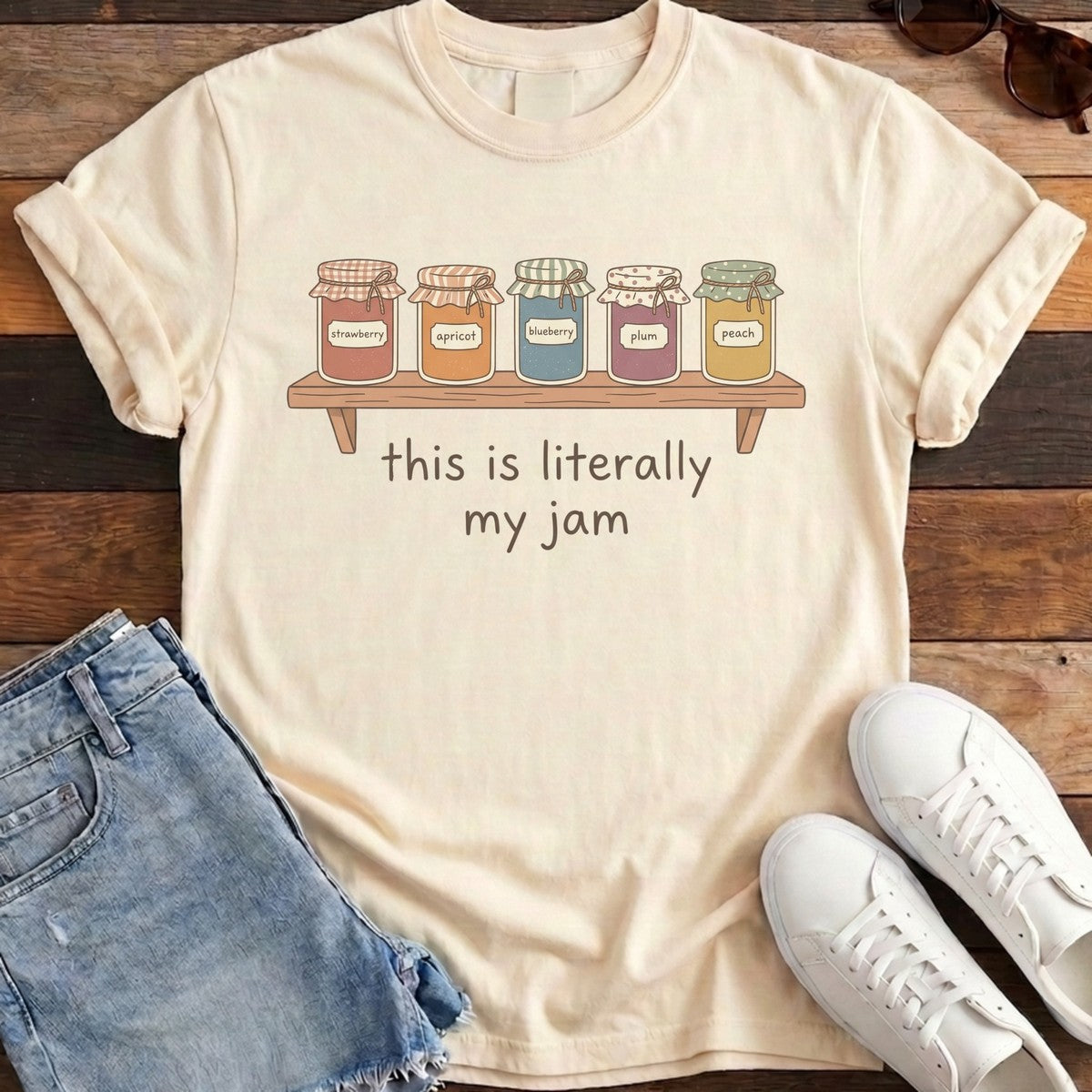 Literally My Jam Tee - Ivory