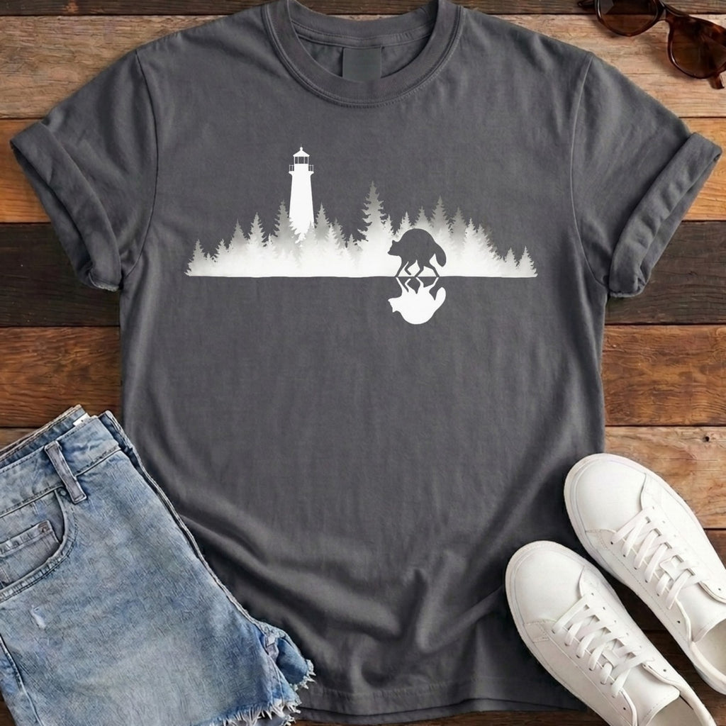 Mirrored Lighthouse Tee - Pepper