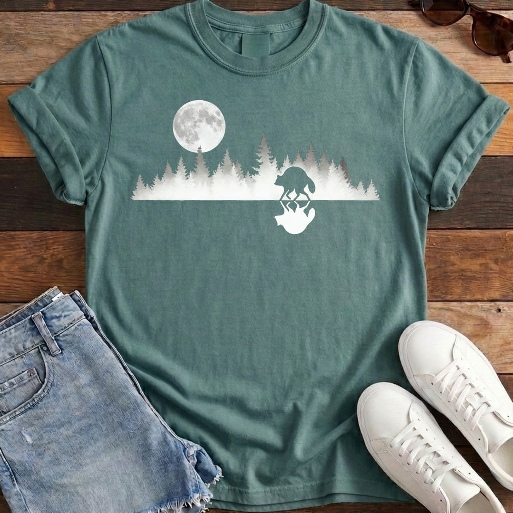 Mirrored Moon Tee - Blue Spruce