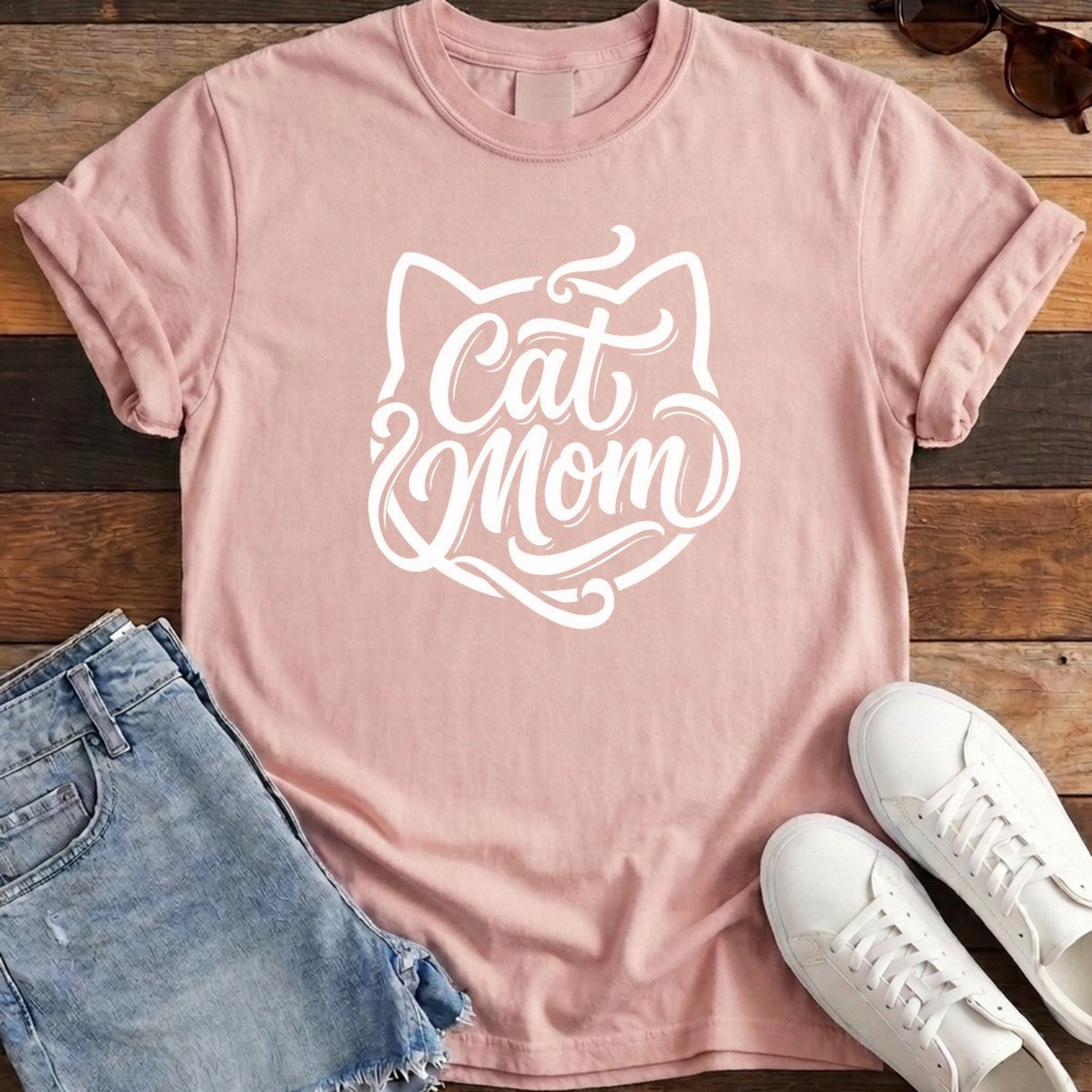 Cat Mom Classic Tee - Blossom