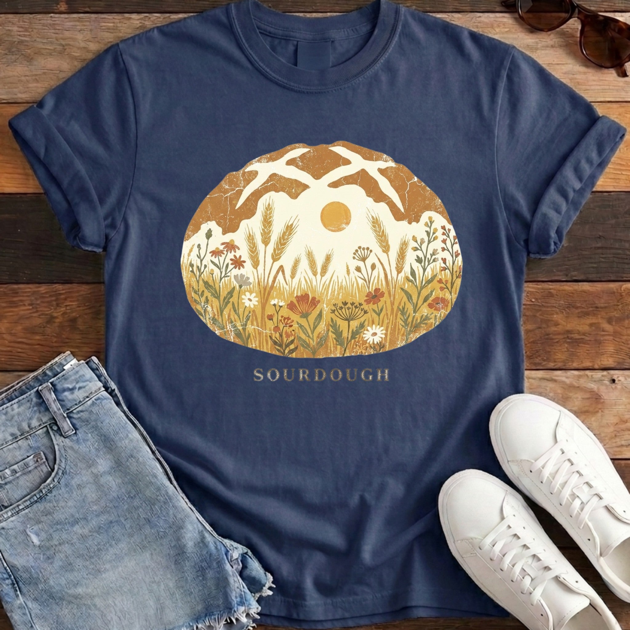 Simply Sourdough tee navy