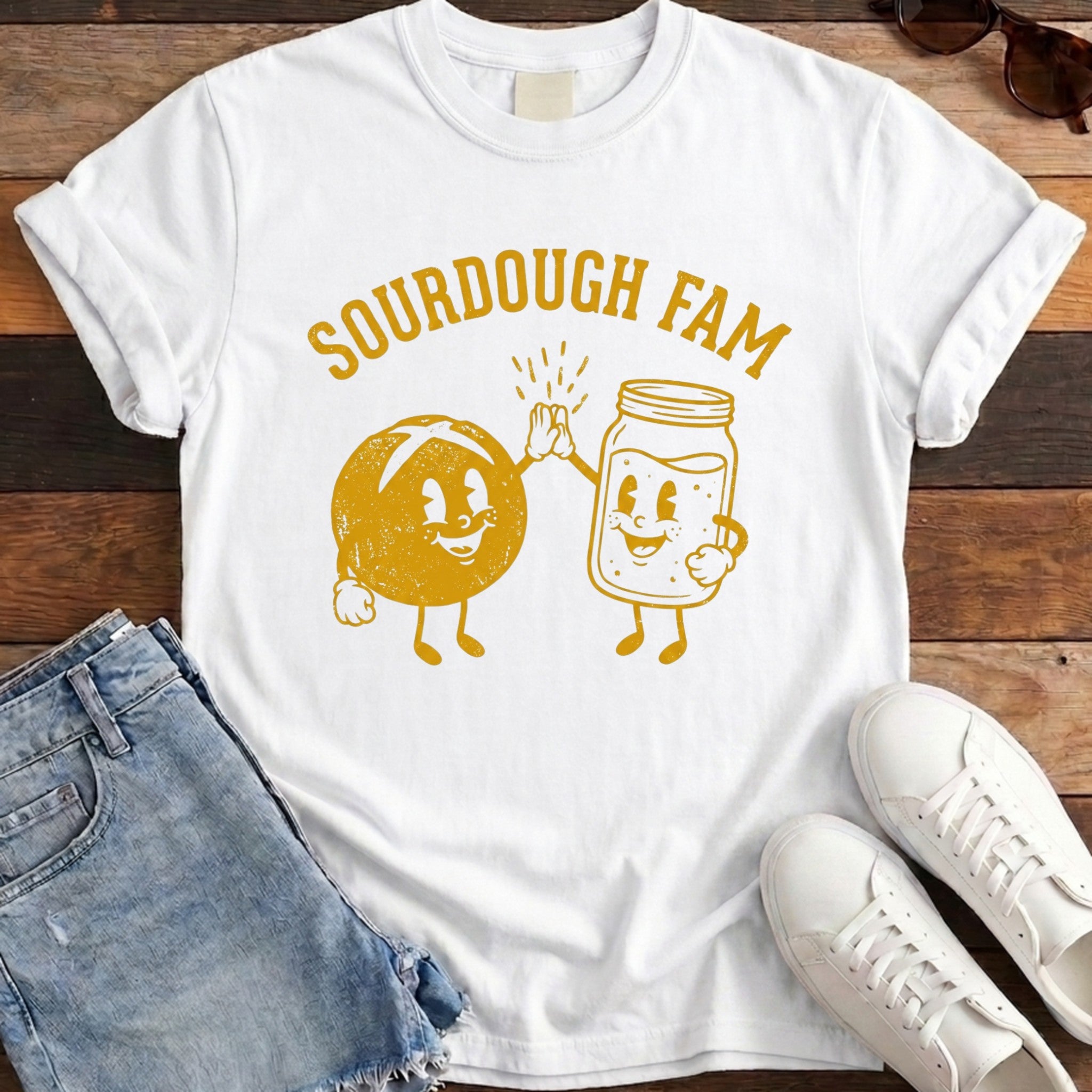 Sourdough Fam tee white