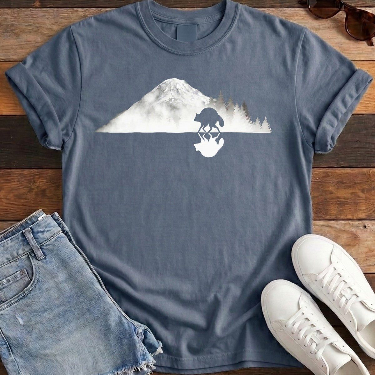 Mirrored Rainier Tee - Midnight