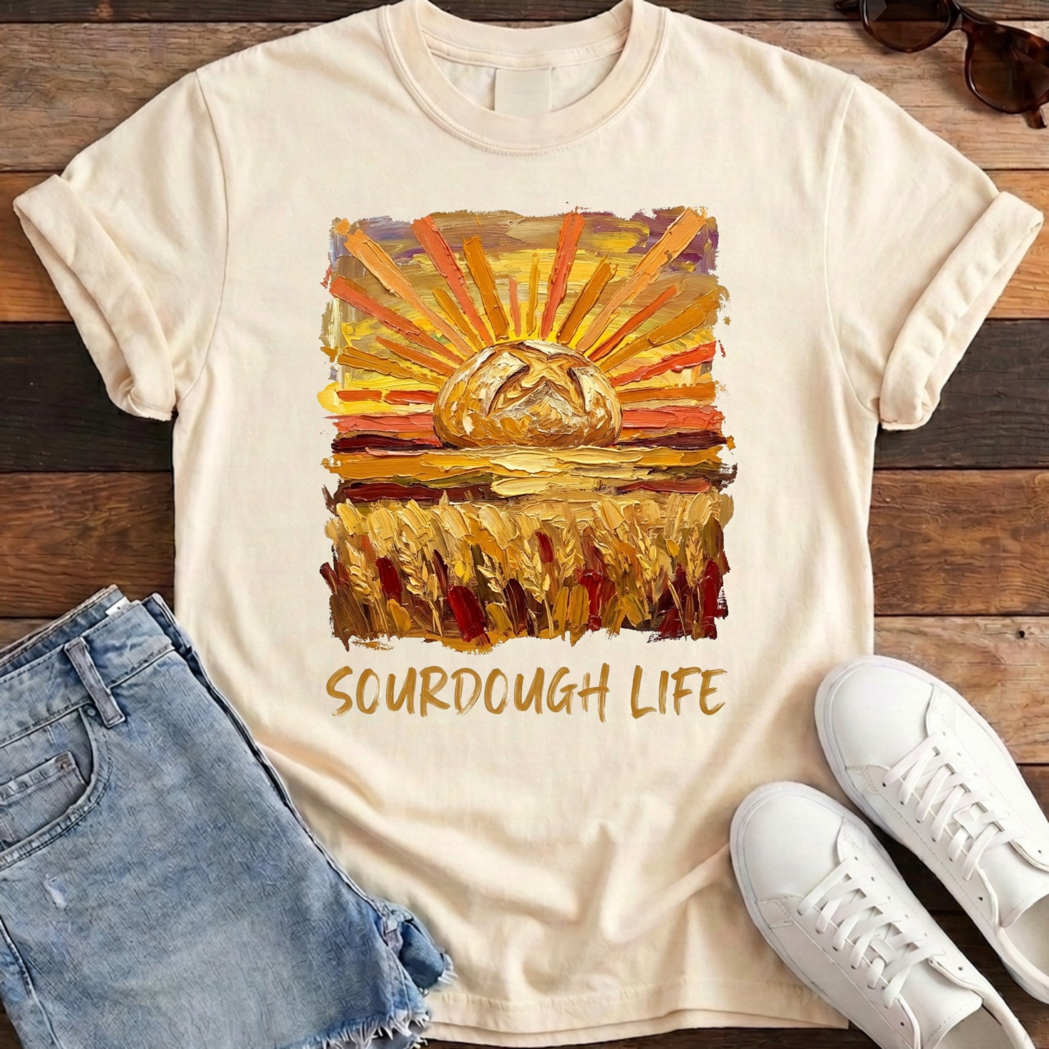 Sourdough Sunrise tee ivory