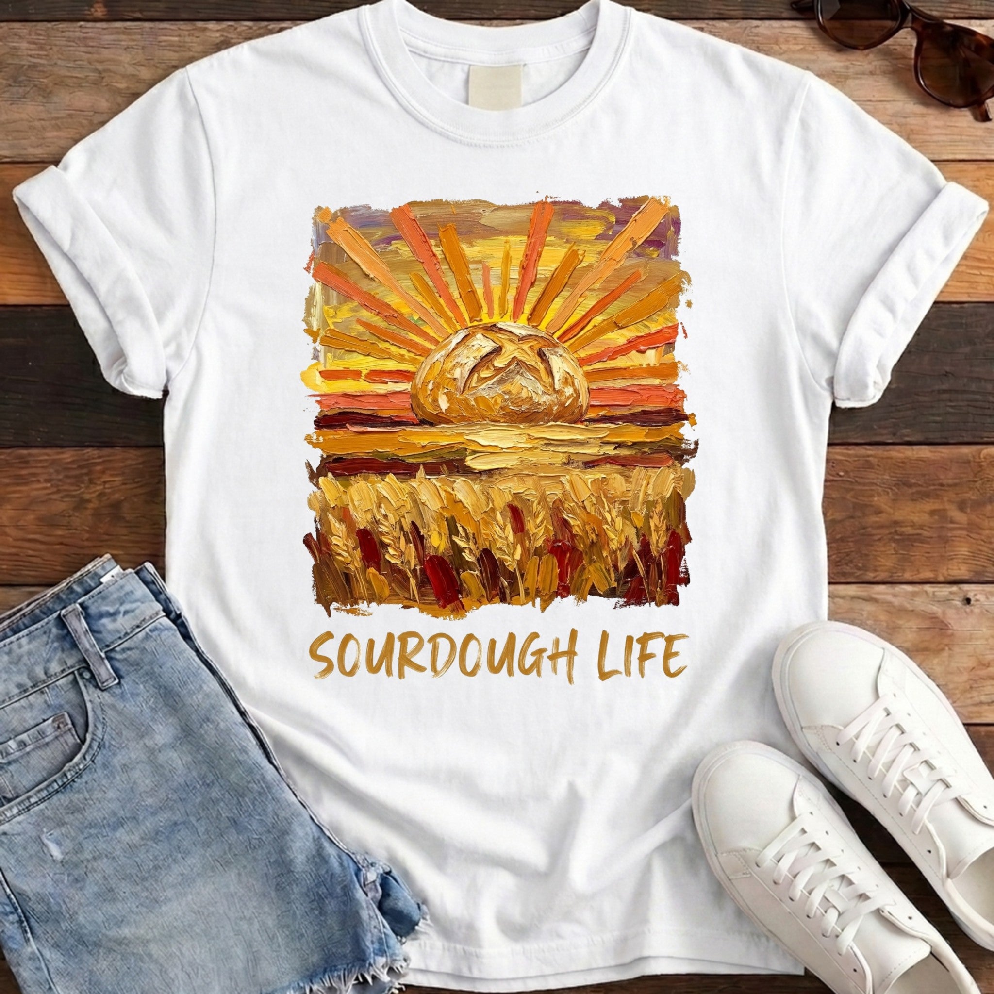Sourdough Sunrise tee white