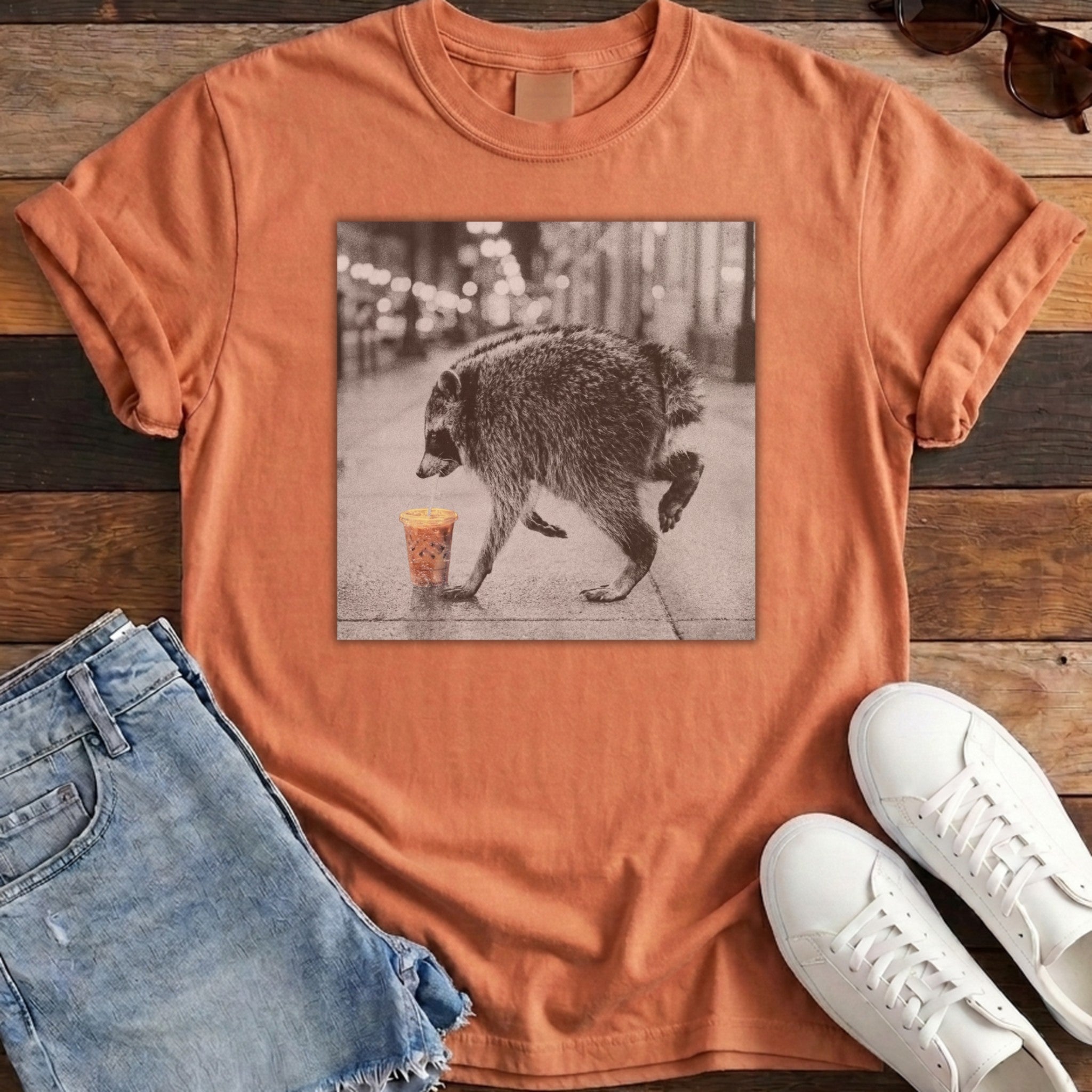Caffeine Jimothy Tee - Burnt Orange