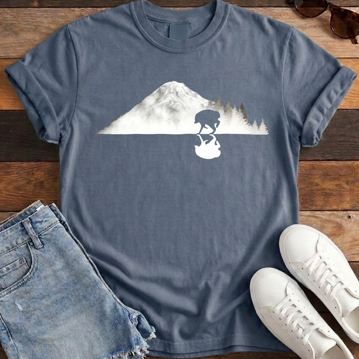 Jimothy Reflected Rainier Tee - Midnight