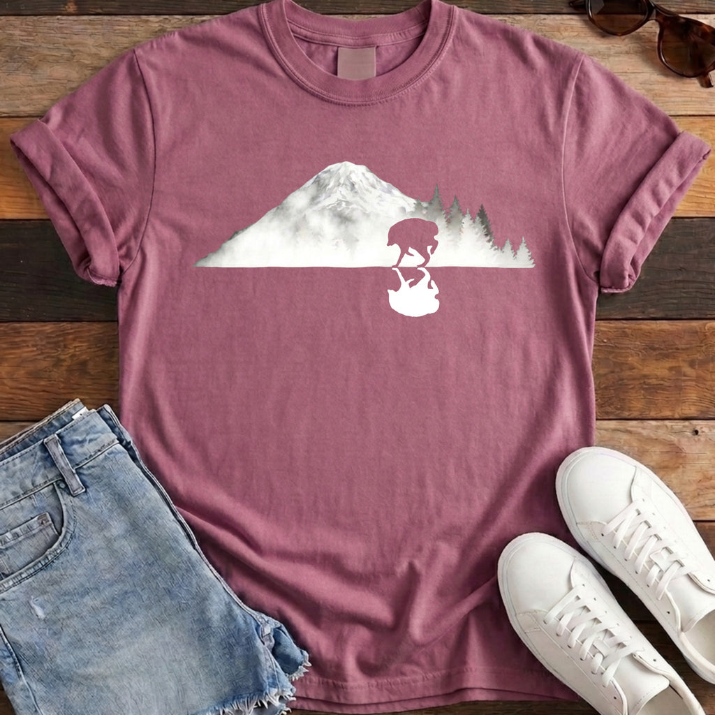 Jimothy Reflected Rainier Tee - Berry