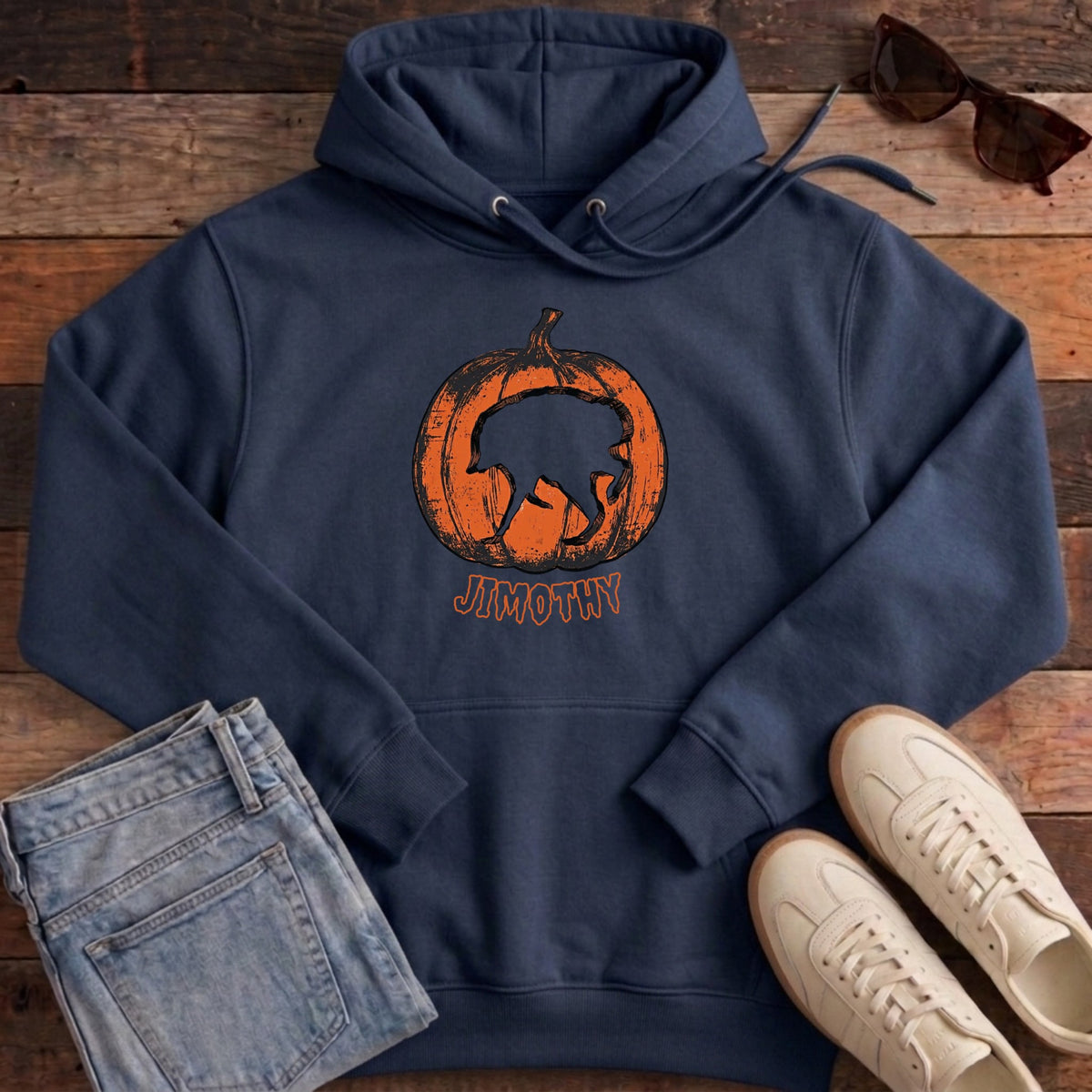 Jimothy Pumpkin Hoodie - French Navy