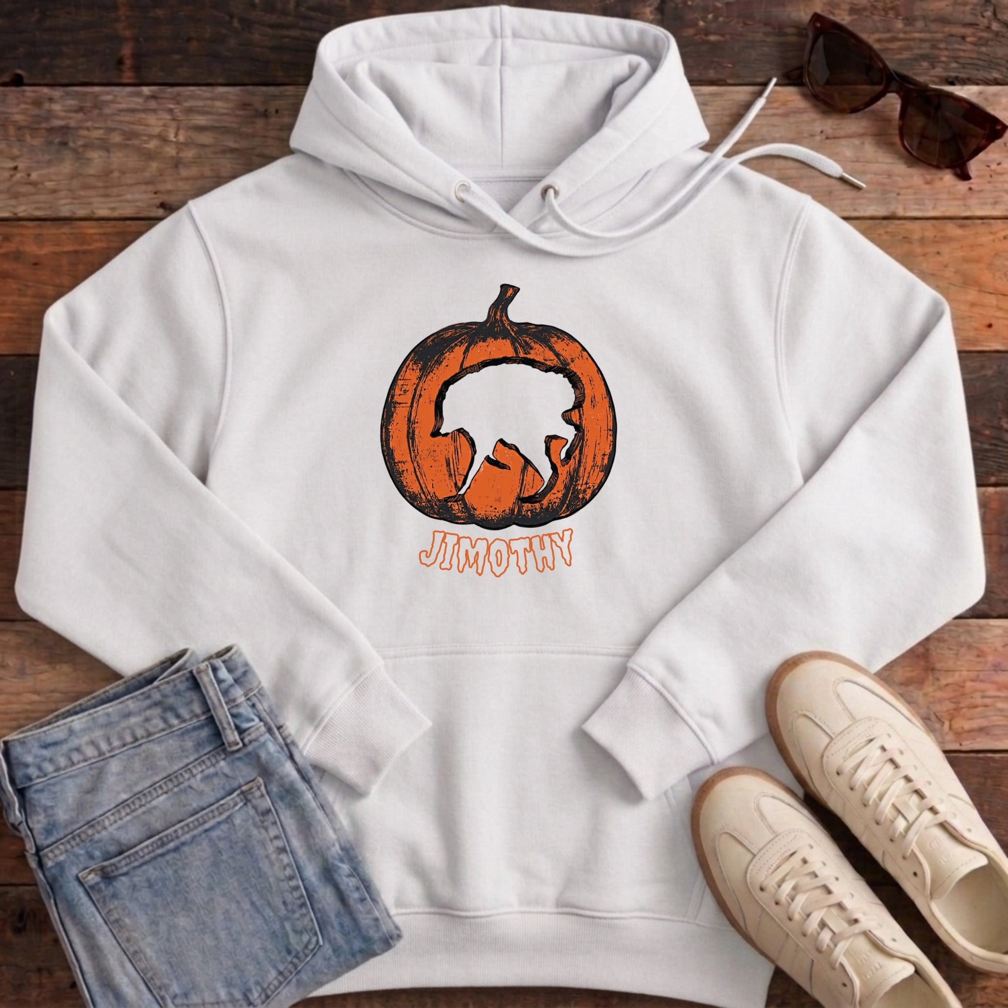 Jimothy Pumpkin Hoodie - White