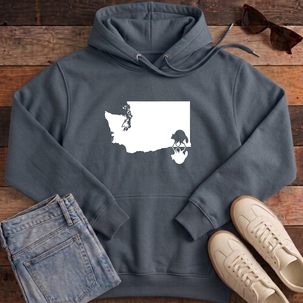 Solid State Jimothy Mirrored Hoodie - India Ink Grey
