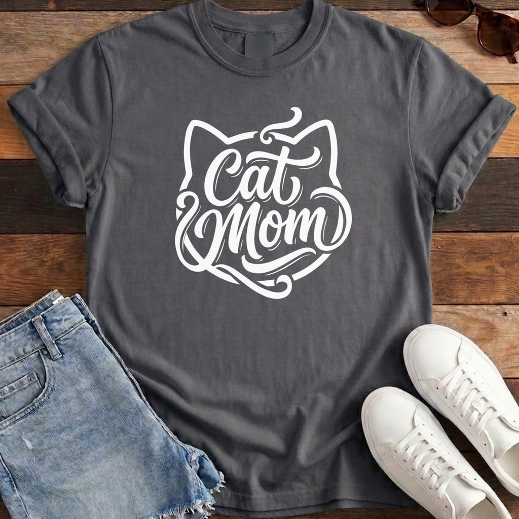 Cat Mom Classic Tee - Pepper