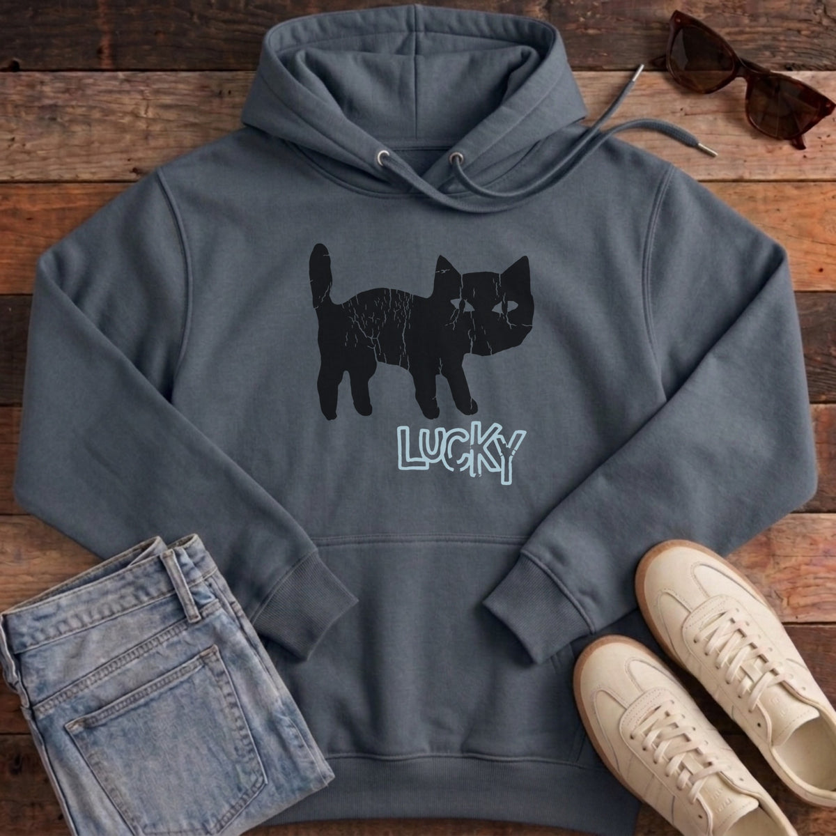 Lucky Hoodie - India Ink Grey