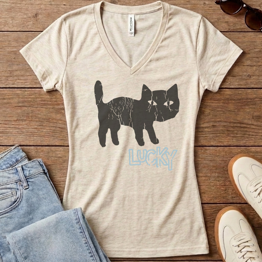 Lucky Women's V-Neck - Heather Dust