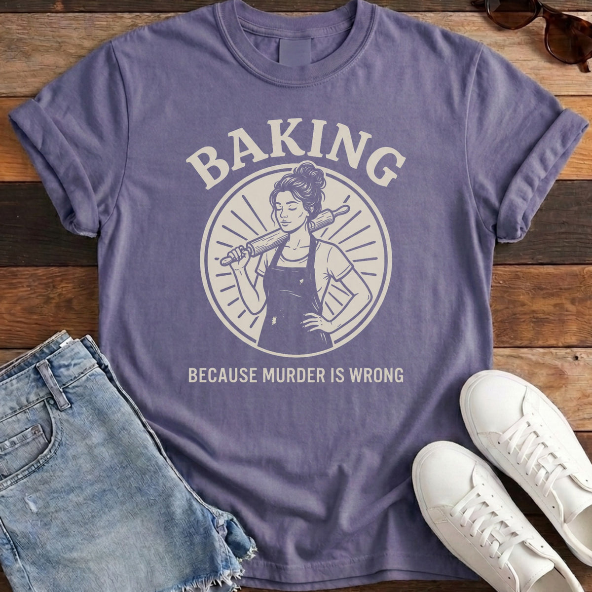 Stress Baker Tee - Grape