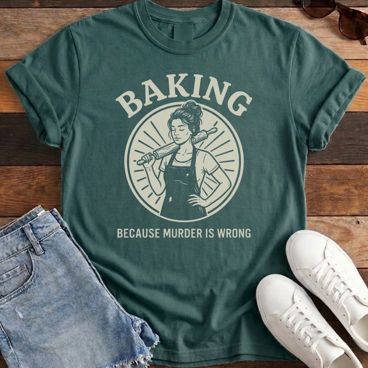 Stress Baker Tee - Blue Spruce