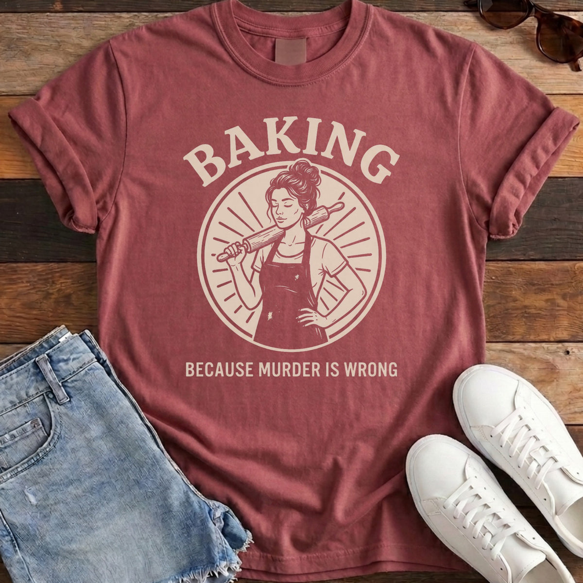 Stress Baker Tee - Chili
