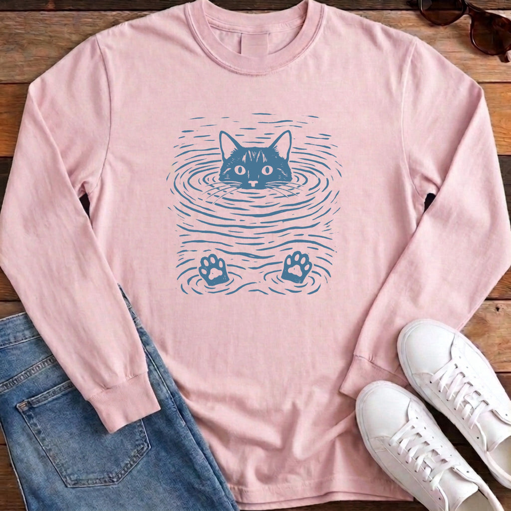 Water Cat Long Sleeve - Blossom