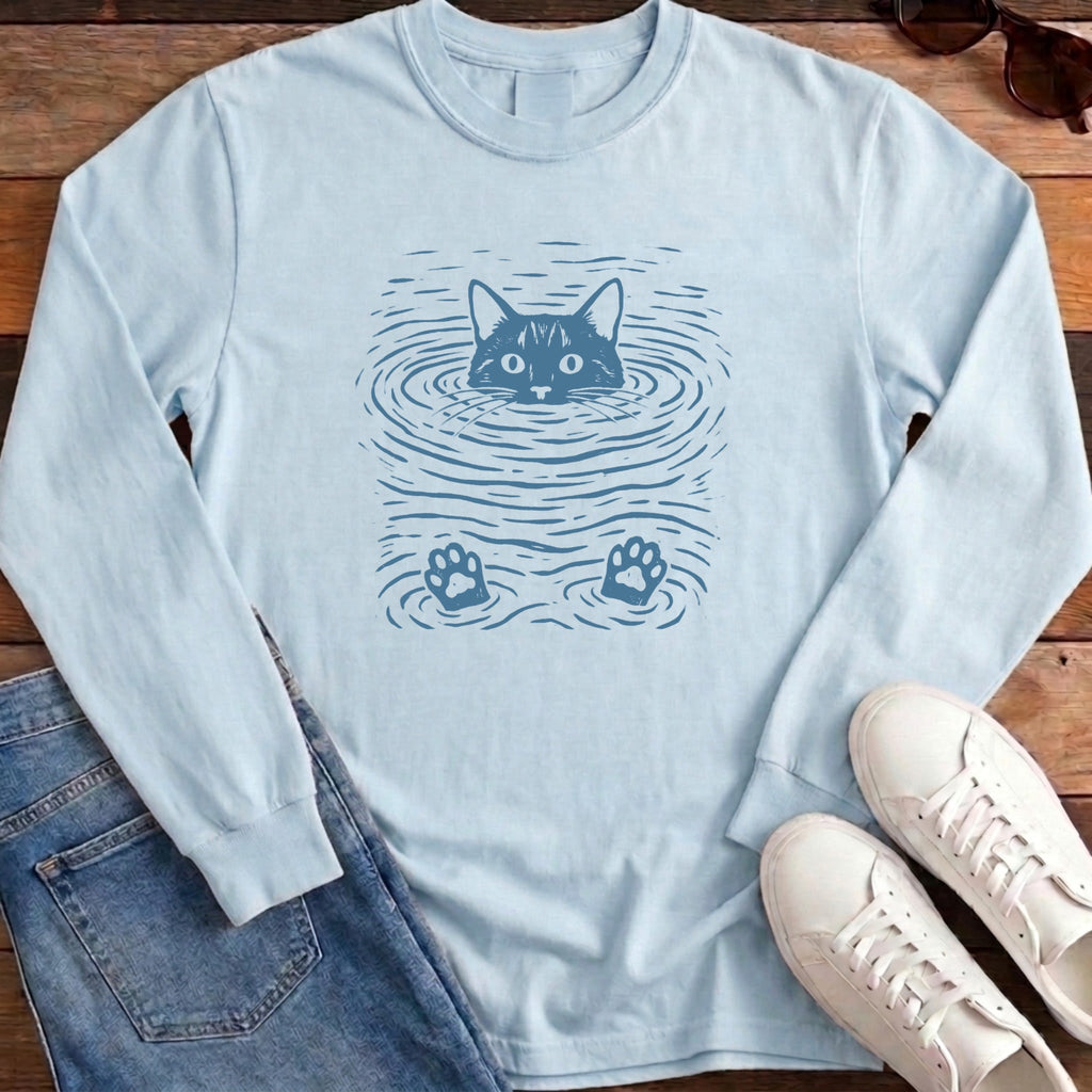 Water Cat Long Sleeve - Chambray