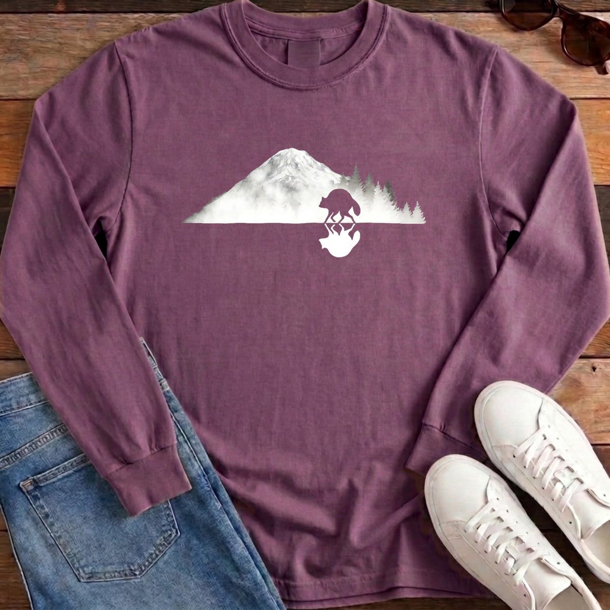 Jimothy Mirrored Rainier Long Sleeve - Berry