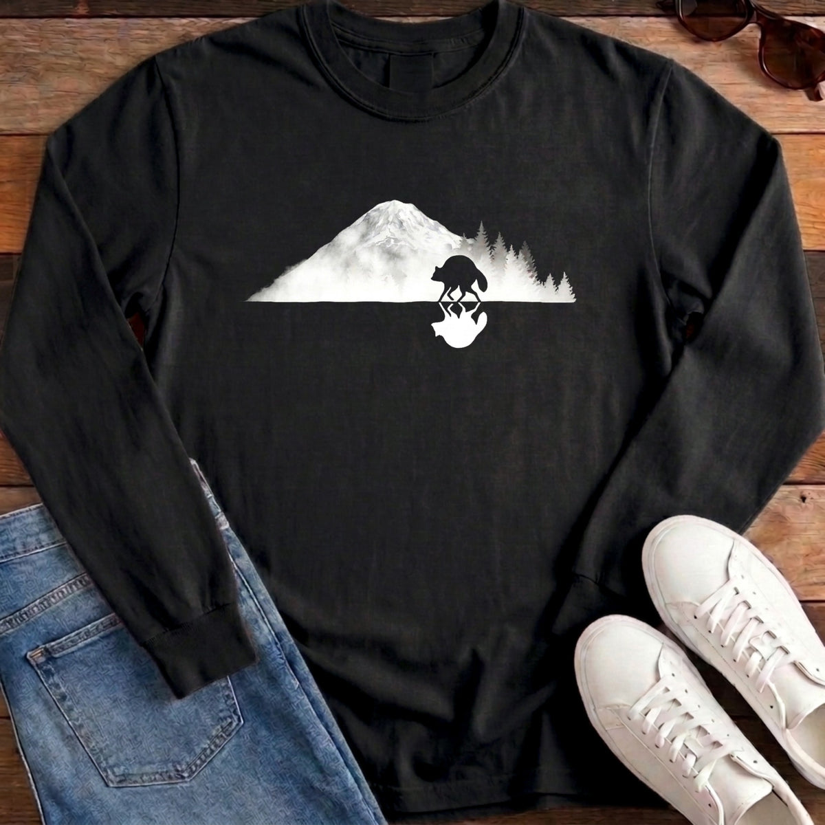 Jimothy Mirrored Rainier Long Sleeve - Black