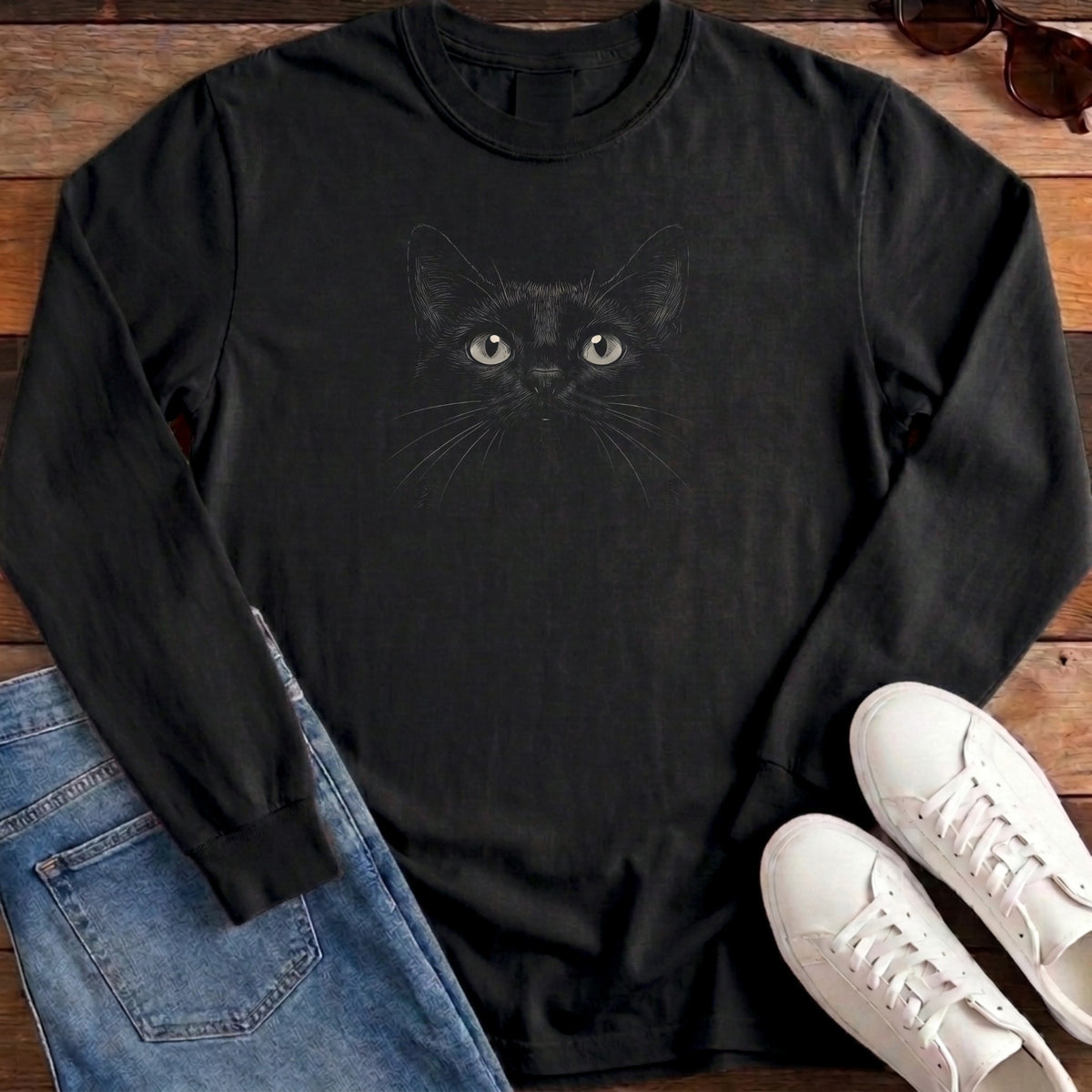 Black Cat Solo Long Sleeve - Black