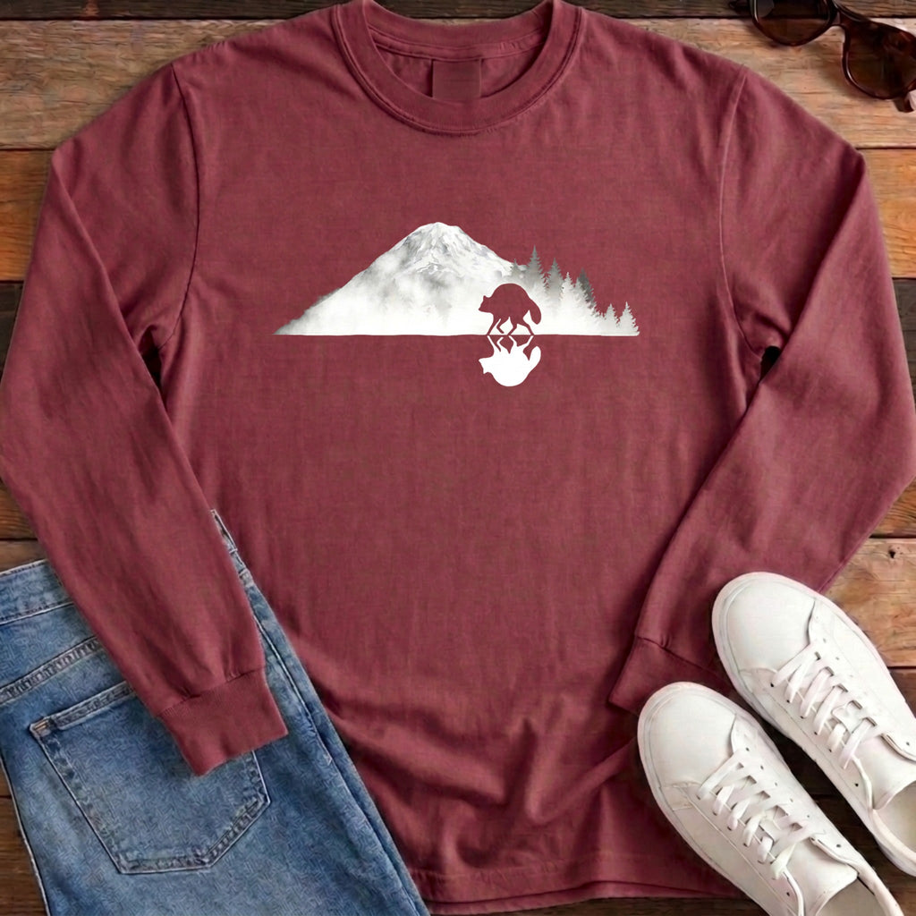 Jimothy Mirrored Rainier Long Sleeve - Brick