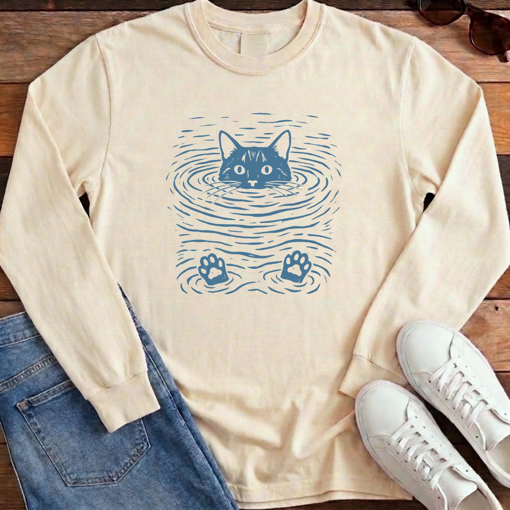 Water Cat Long Sleeve - Ivory