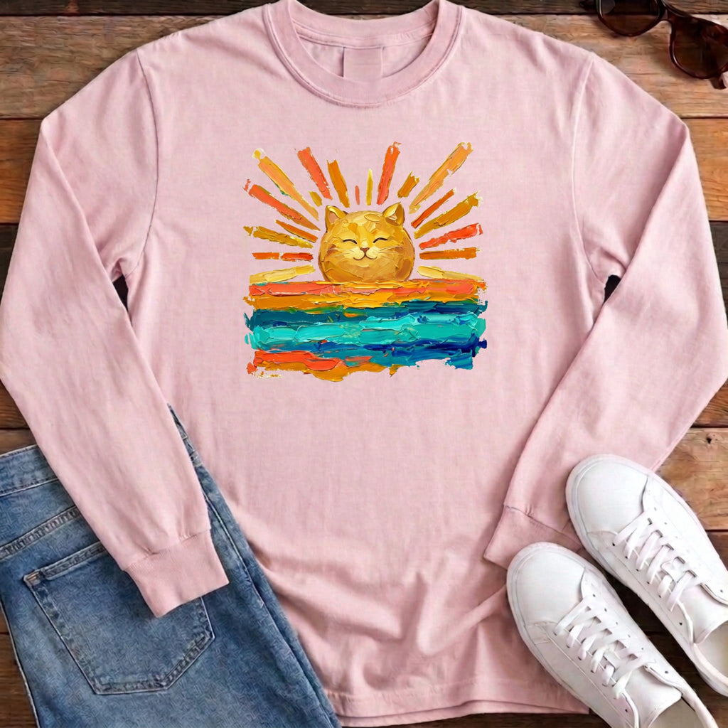 Rise and Shine Cat Long Sleeve - Blossom