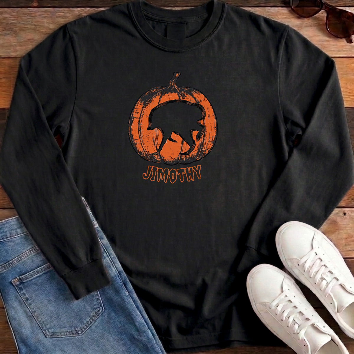 Jimothy Pumpkin Long Sleeve - Black