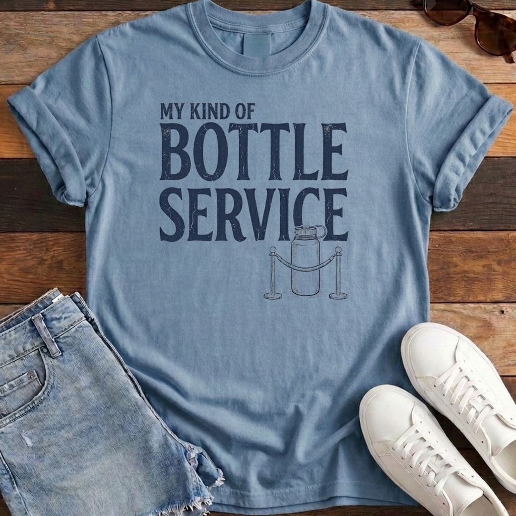 Bottle Service Tee - Washed Denim