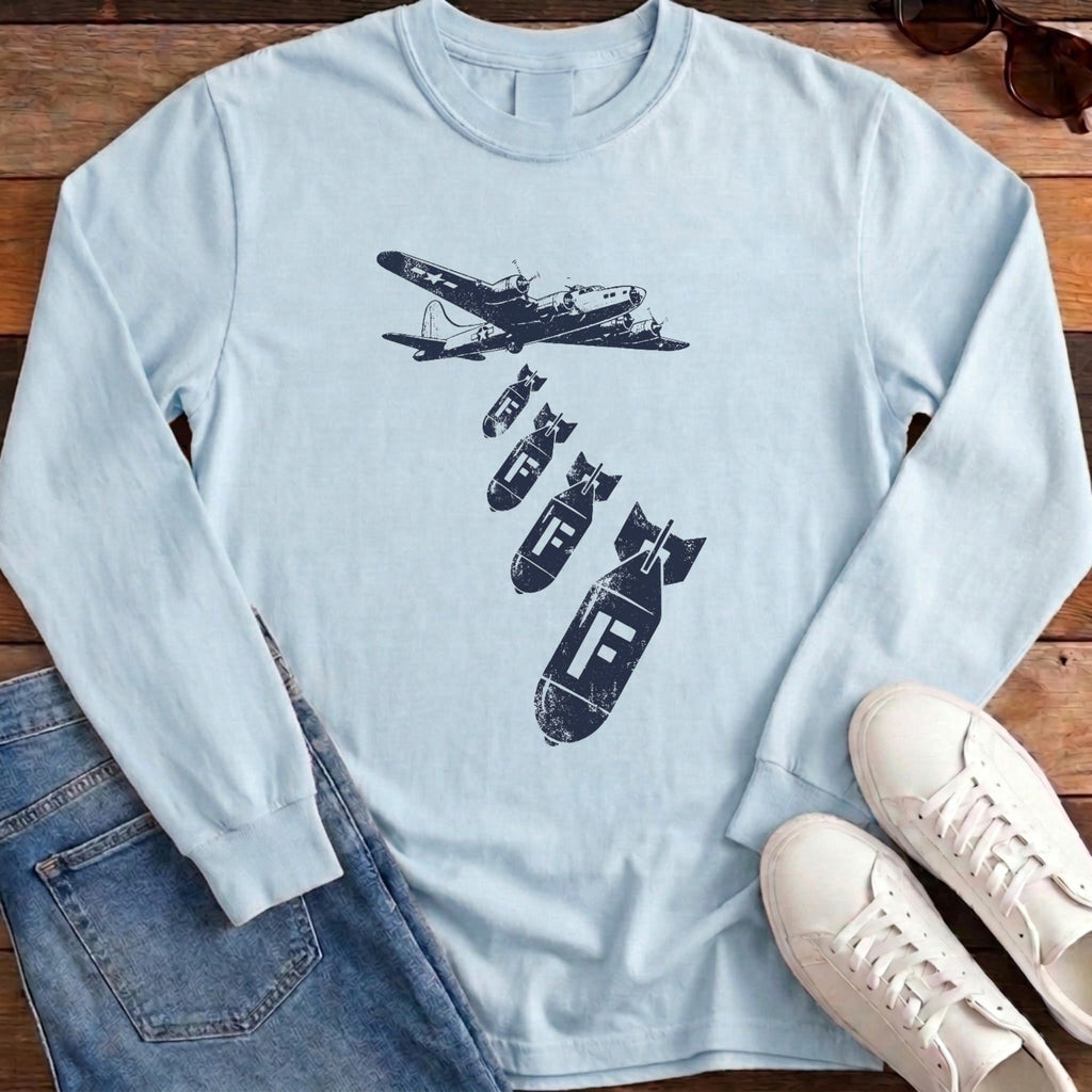 Dropping F Bombs Long Sleeve - Chambray
