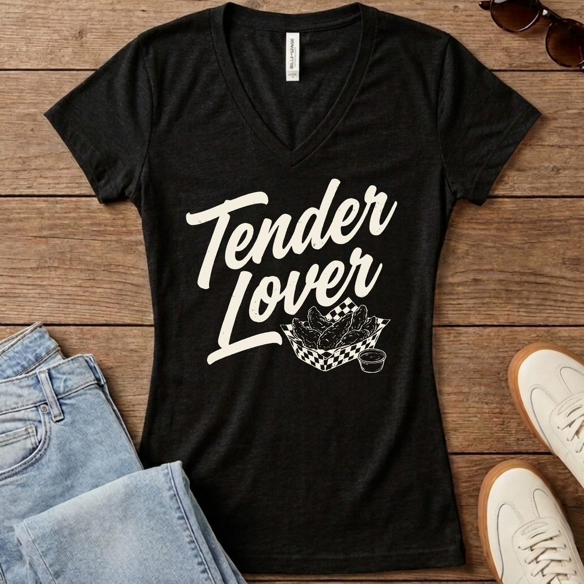 Tender Lover Women's V-Neck - Black Heather