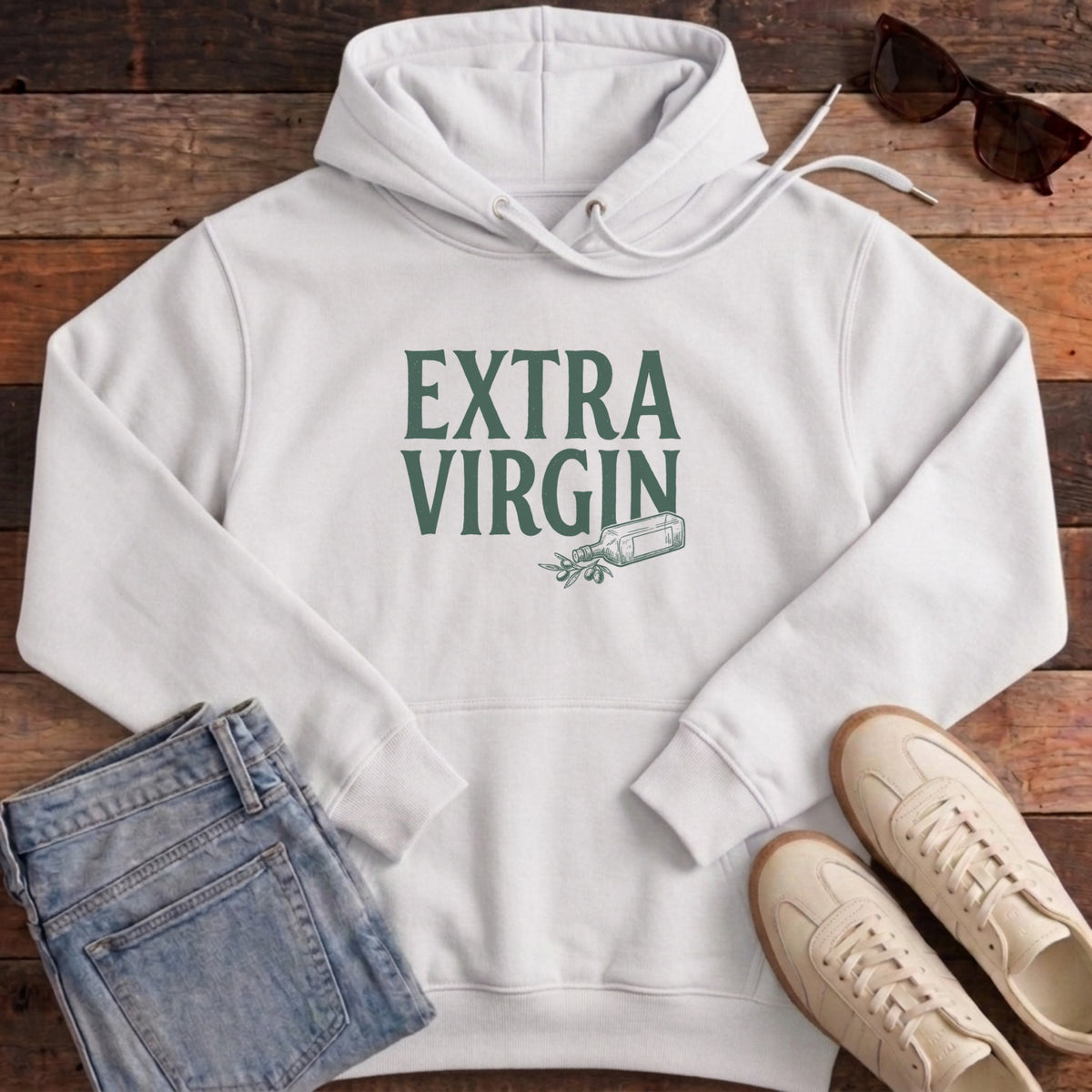 Extra Virgin Hoodie - White