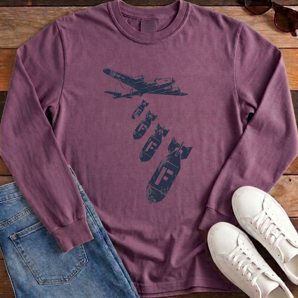 Dropping F Bombs Long Sleeve - Berry