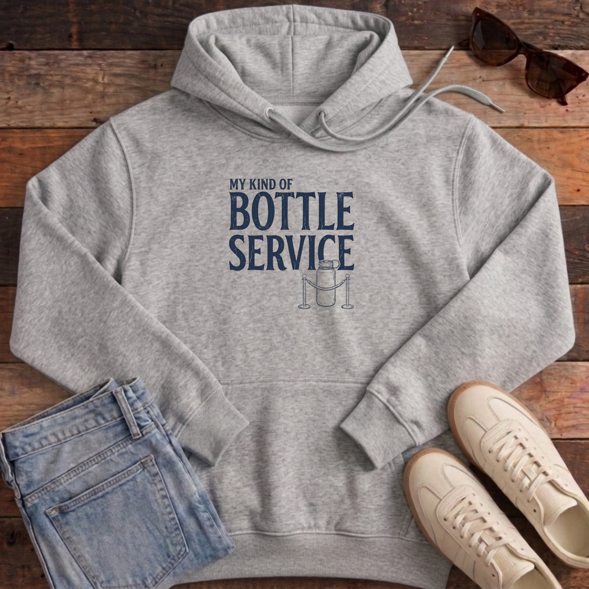 Bottle Service Hoodie - Heather Grey