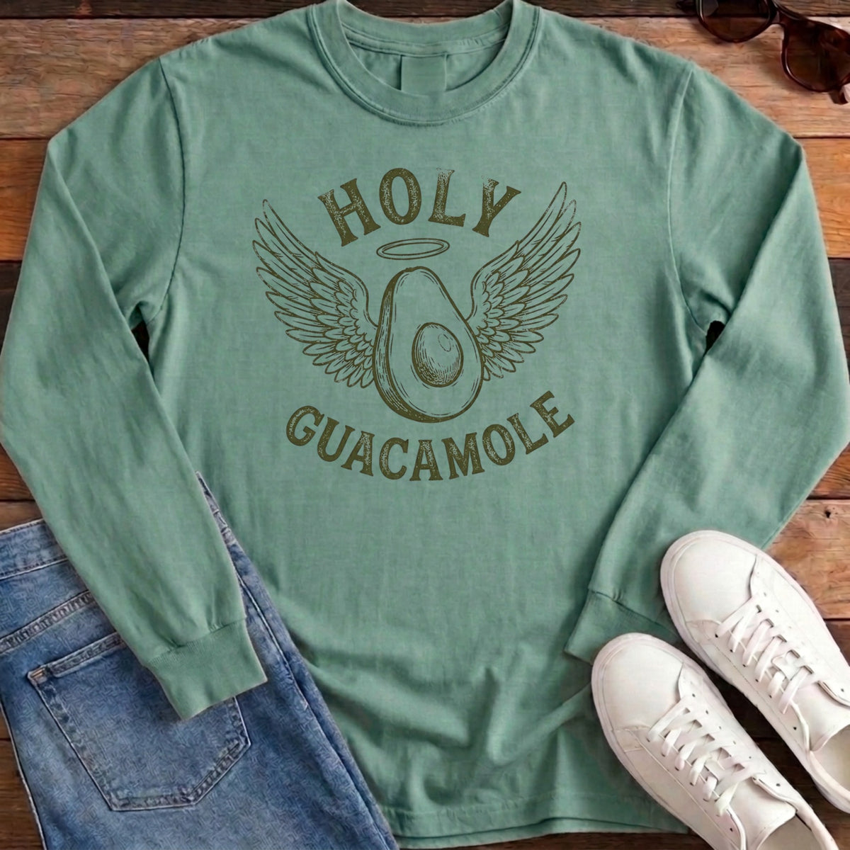 Holy Guacamole Long Sleeve - Light Green