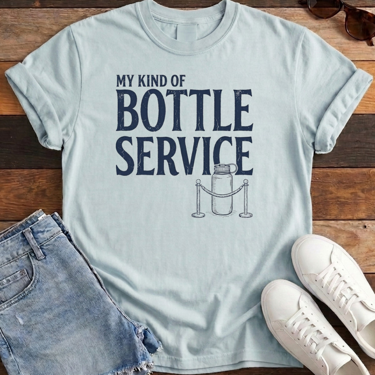 Bottle Service Tee - Chambray