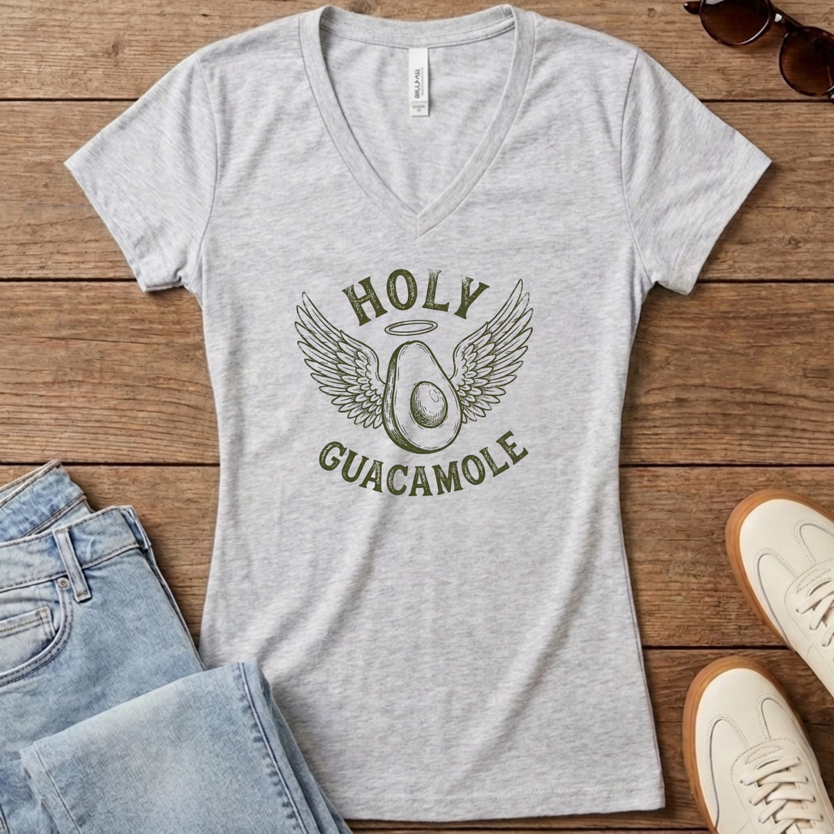 Holy Guacamole Women's V-Neck - Athletic Heather