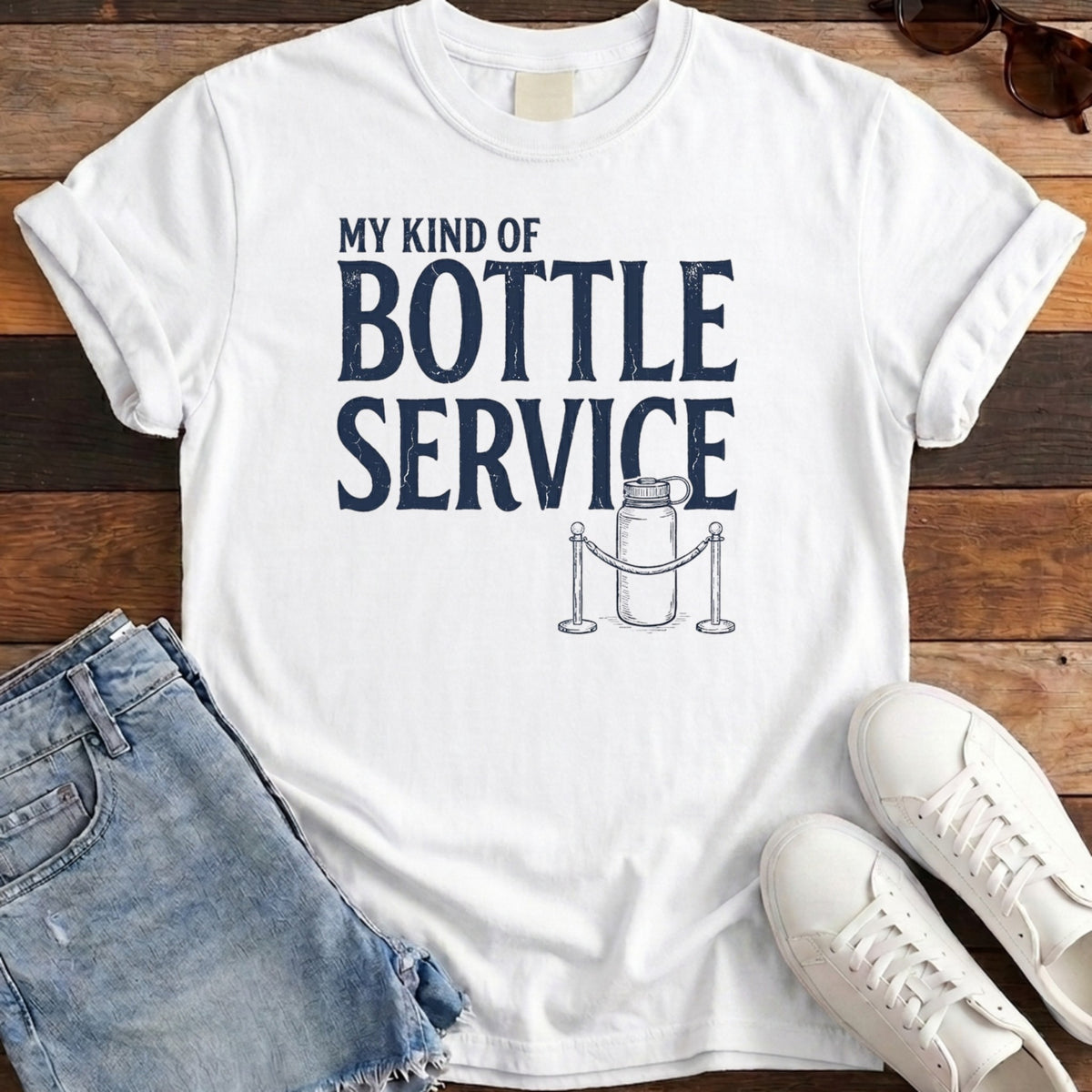 Bottle Service Tee - White