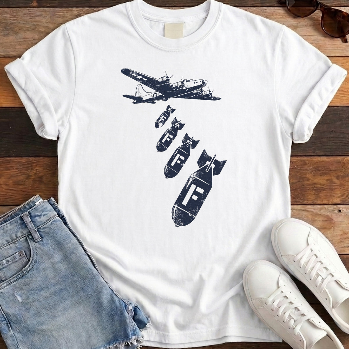 Dropping F Bombs Tee - White