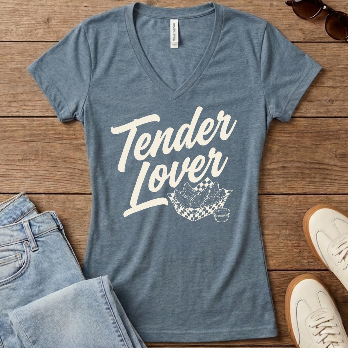 Tender Lover Women's V-Neck - Heather Slate