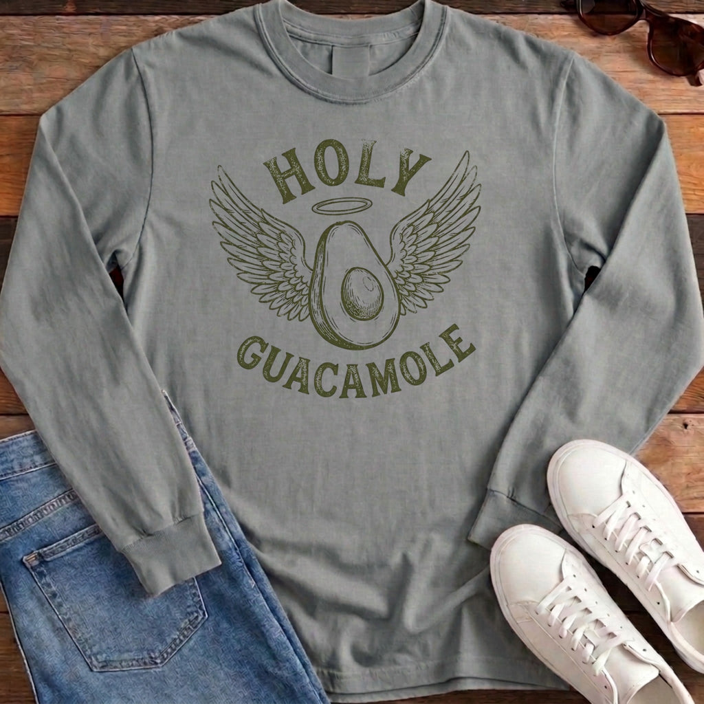 Holy Guacamole Long Sleeve - Granite