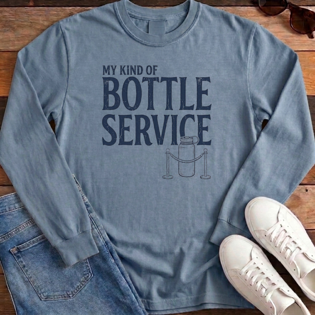 Bottle Service Long Sleeve - Blue Jean