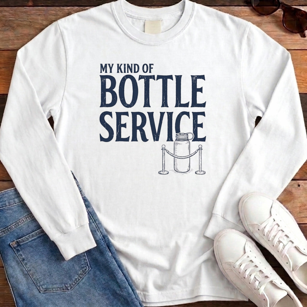 Bottle Service Long Sleeve - White