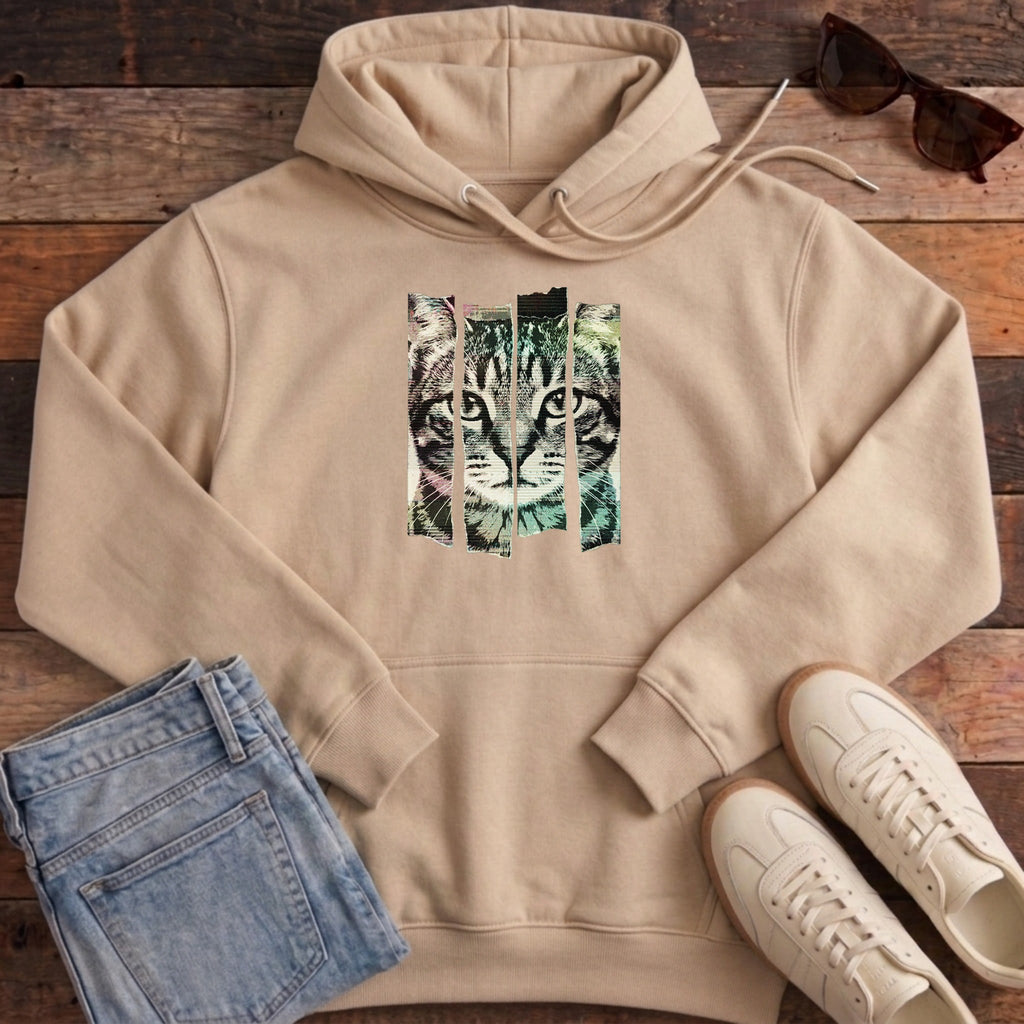 Torn Strip Tabby Hoodie - Desert Dust
