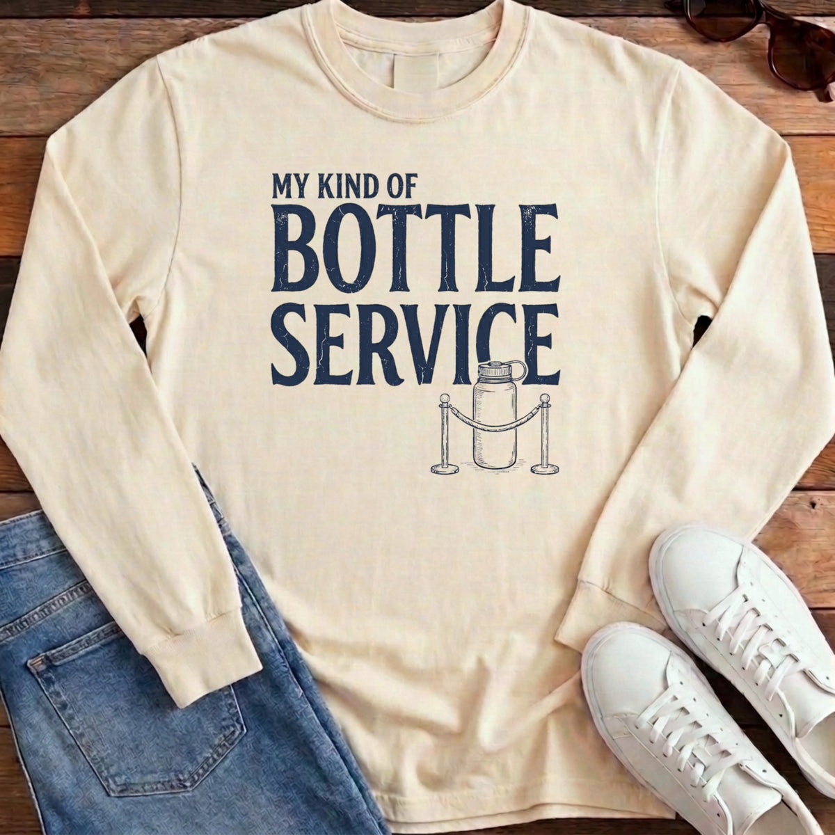 Bottle Service Long Sleeve - Ivory